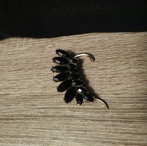 Black and gold ear cuff
